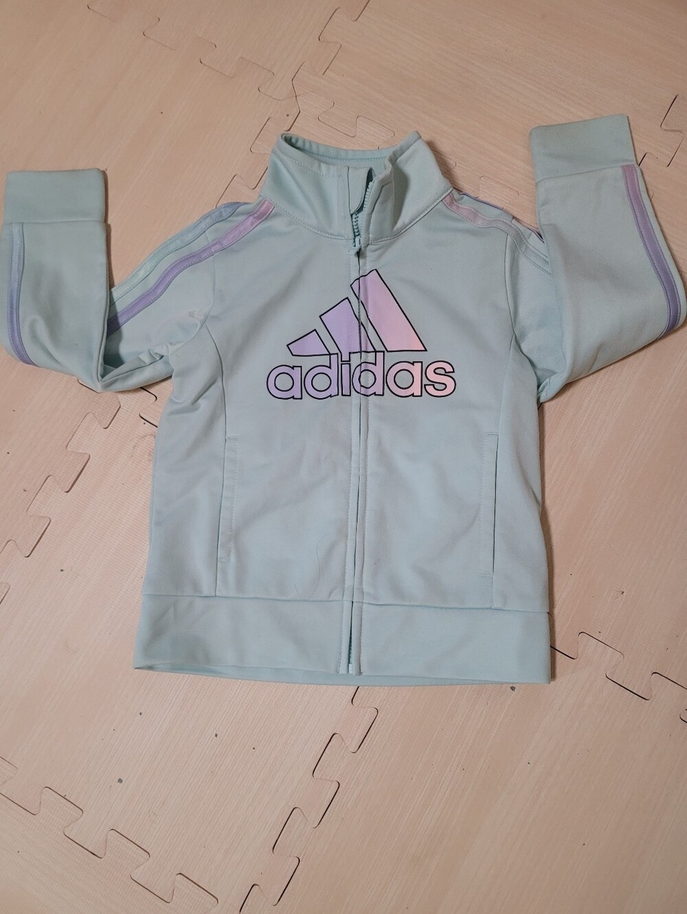 4/$10 Adidas Light Blue Girls Jacket Size 3T